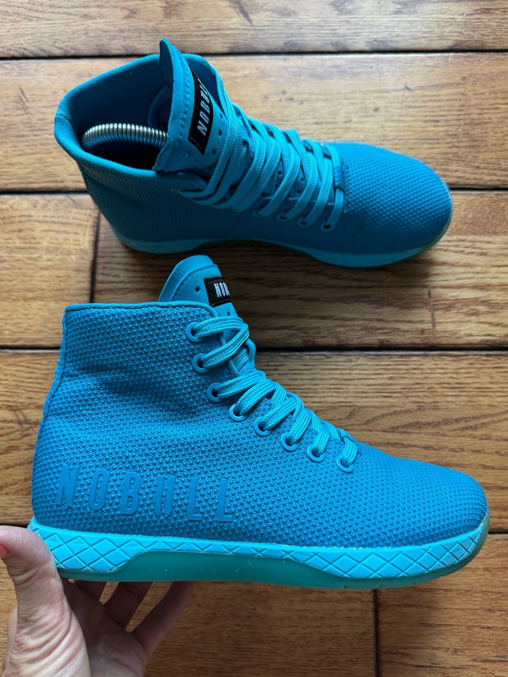 NOBULL Women’s Turquoise High-Top Trainer Shoes Sz 6.5 Superfabric‎ CrossFit